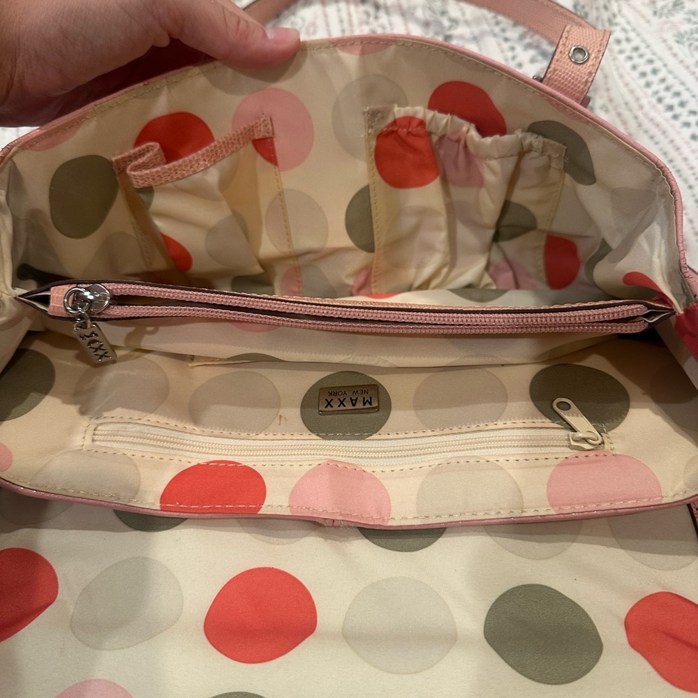 Maxx New York Pink Shoulder Bag with Buckle Detail - Picture 5 of 8